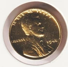 Rare Old 1945 US Lincoln 24k Gold Plated Cent Wheat Penny Collection Coin USA