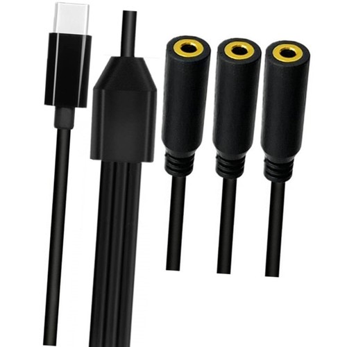 Type C Digital Sound Splitter Cable for Music Streaming Podcasts Mobile Gaming - Afbeelding 4 van 13