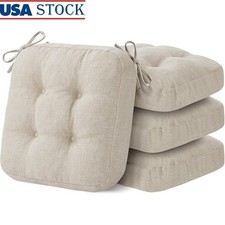 Memory Foam Chair Cushion Non-Slip Ties Height Adjustable Easy Clean Set of 4 US