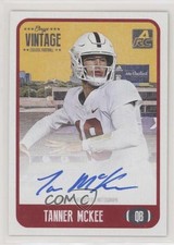 2021 Onyx Vintage College Auto Blue Ink /400 Tanner McKee #CATM Auto 12av