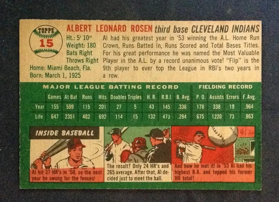 1954 Topps Baseball Pick A Card Complete Your Set EX-EX-MT-NM #2-249 TUCK - Image 2 of 4