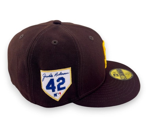 New Era San Diego Padres Jackie Robinson #42 Side Patch Black UV 59FIFTY Hat - Picture 3 of 6
