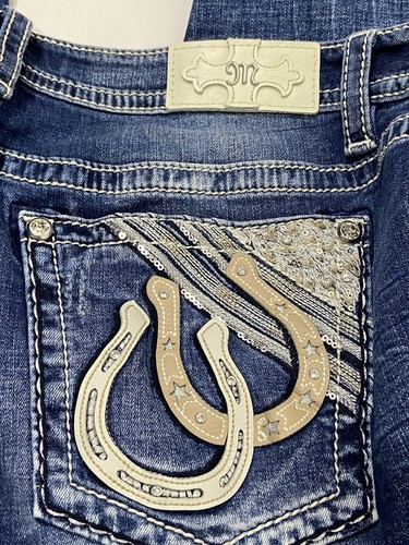 Miss Me Jeans Women's 34 X30 Curvy Ankle Skinny Embellished Denim - Picture 17 of 19