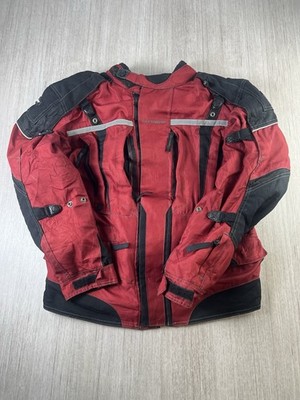 Tourmaster Transition Series 2 Motorradjacke Herren LG/44 rot schwarz gepanzert