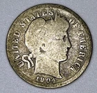 1904 Barber Dime 90% Silver Philadelphia Mint Liberty Head USA Coin