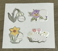 NEW The Coffee Monsterz Co. Floral Emoti Sticker Seals TCMC Stickers C