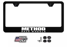 METHOD Race Wheels License Plate Frame | Black Metal | Top Quality | Performance