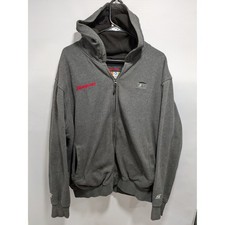 Mens Snap-on Heated Full Zip Hoodie Gray Embroidered Logo Workwear XL