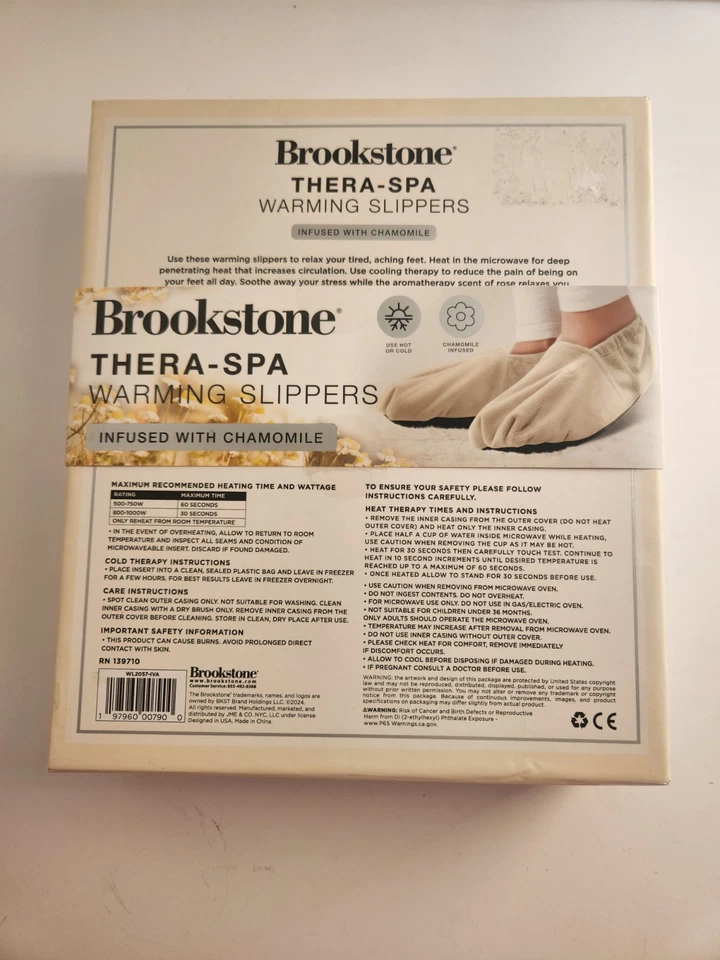 Zapatillas Brookstone Thera-Spa Calentamiento Enfriamiento Terapia - Rosa Claro Nuevas Foto 2 de 2