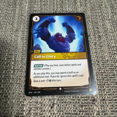 Call to Glory Riftbound Origins 207/298 Spell Meta League of Legends NM