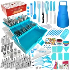Makmeng 368Pcs Cake Decorating Tools Kit Baking Supplies w/ Storage Case