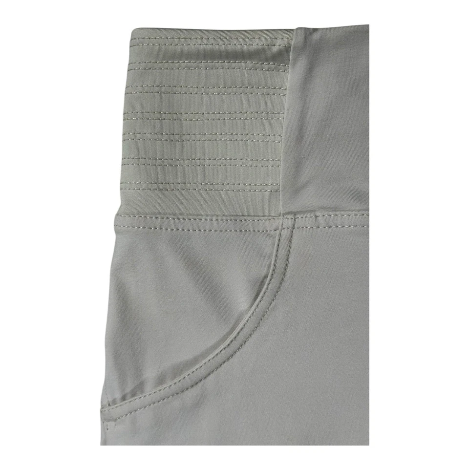 Freddy Italian Crop Cream Pants Limited Spandex Edition High Waist Zip Side US 6 - Image 4 of 4