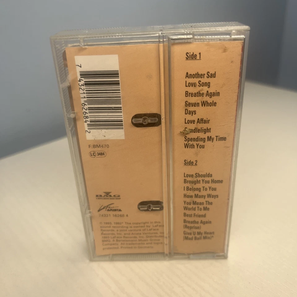 Toni Braxton - Self Titled European 1993 Cassette Album Arista - Изображение 3 из 3