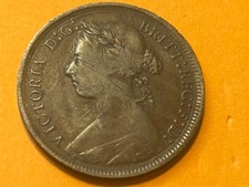 1885  Great Britain Half Penny , KM754 , Old World Coin , Very Nice