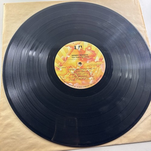 Kenny Rogers Ten Years Of Gold Vinyl Record UALA835 1977 1st Press - Picture 3 of 5