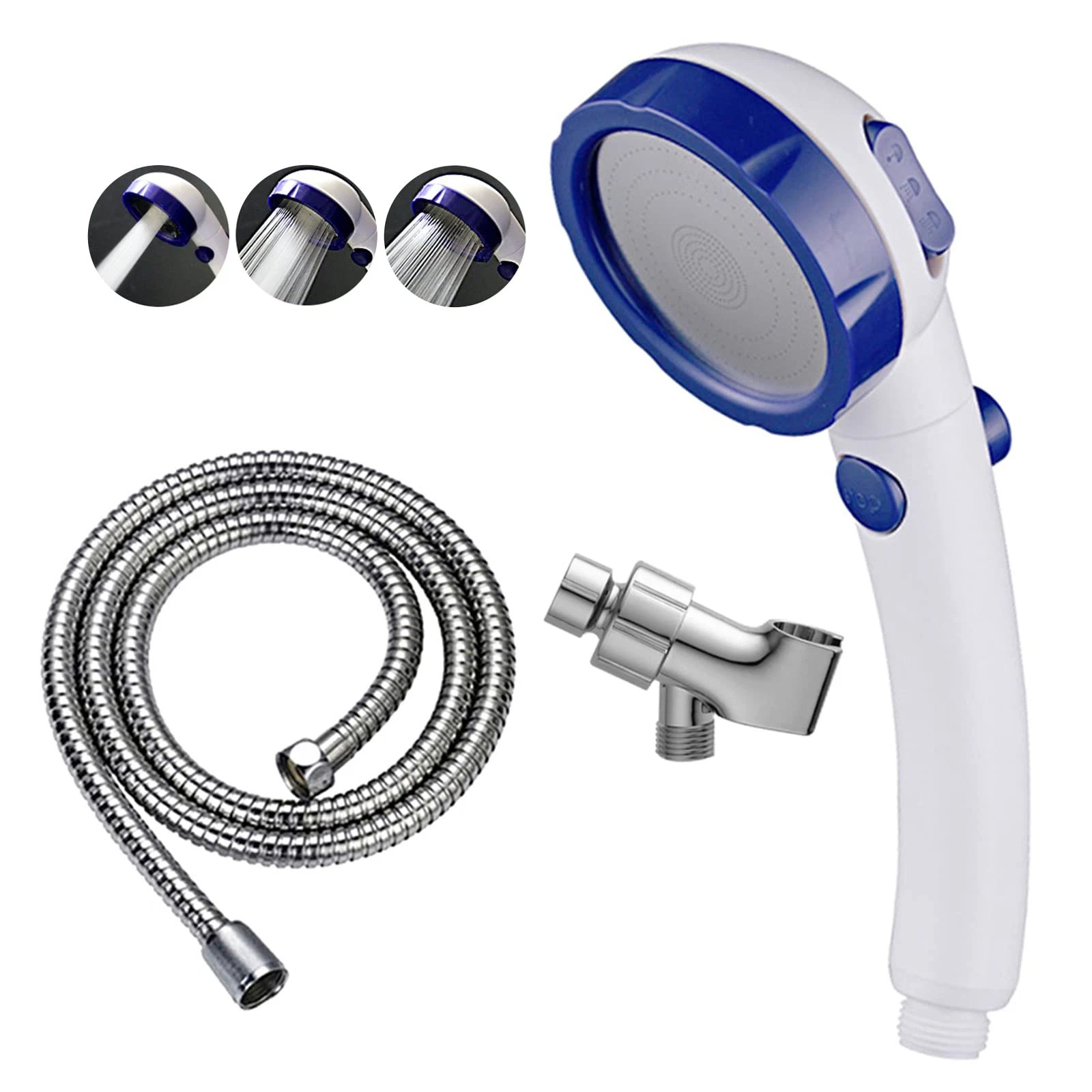 High Pressure Handheld Shower Head with ON/OFF Pause Switch, 3 Spray Modes
