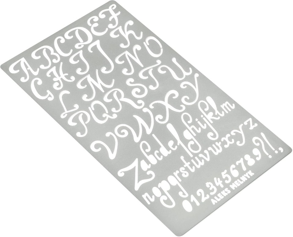 Metal Stencils Pyrography Wood Burning kit 3PCS Templates Letters