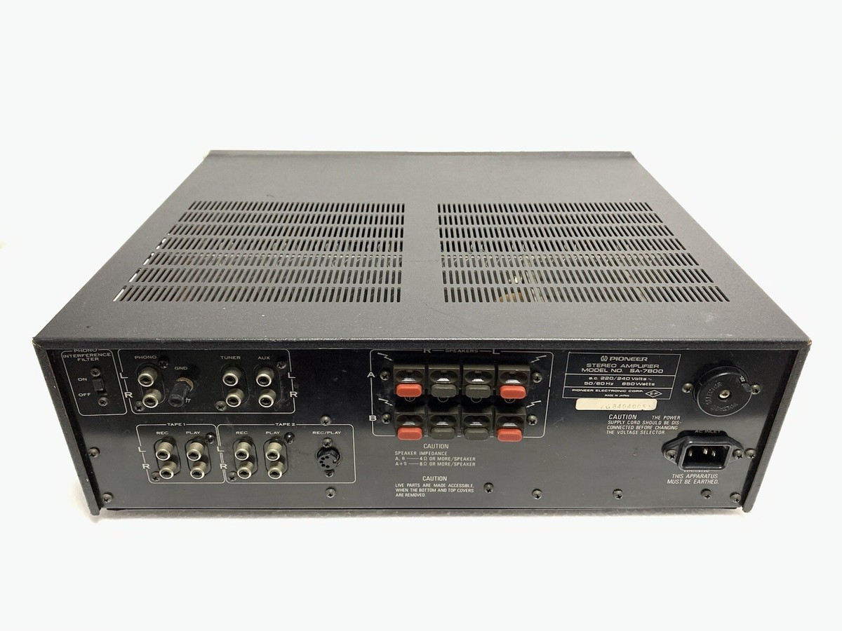 PIONEER SA-7800Ⅱ STEREO AMPLIFIER PIONEER SA-7800 Stereo Amplifier 130 Watts RMS Blue Line
