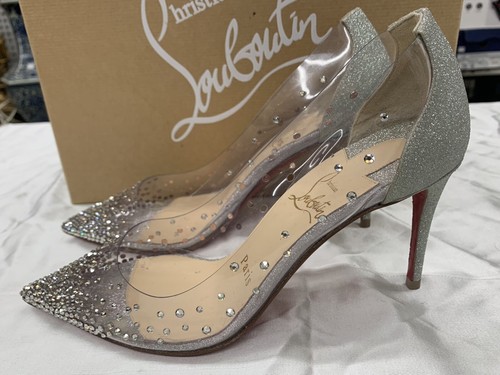 Christian Louboutin Degrastrass PVC High Heel 100mm Size 34.5 Box + Receipt - Picture 9 of 15