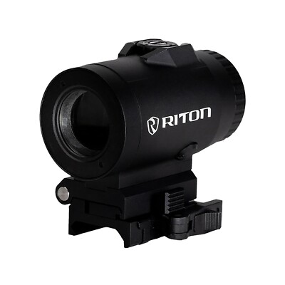 Riton 3 Tactix 3X Red Dot Sight Magnifier w/ QD Flip Mount, Black