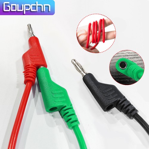 5PCS Test Hook Clip to 4mm Stackable Banana Plug Test Leads With Alligator Clips - Picture 12 of 14
