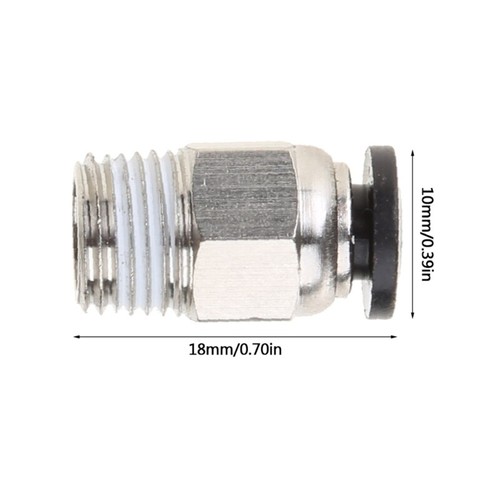 10 Pieces PC4-01 M10 Quick Fitting Straight Pneumatic Fitting Push to Connect - Picture 8 of 12