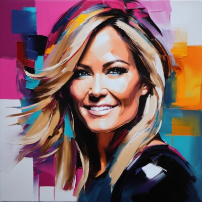 Ausstellungsstück! Hommage Helene FischerPortrait  100x100 Gallery Print/Pop Art