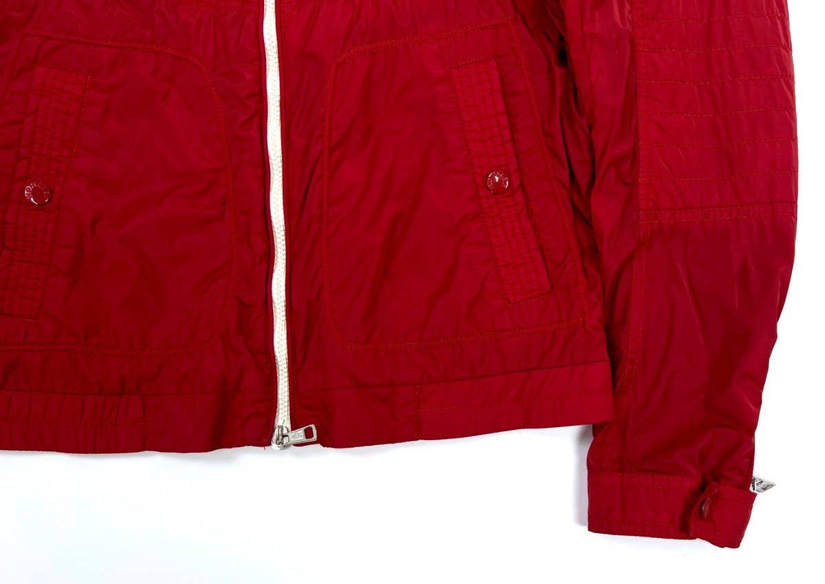 【Moncler】Vanoise 海外限定Red ウインドブレーカー Auth Men's MONCLER THYM Red Nylon Casual Windbreaker Bomber
