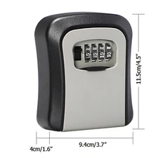 4 Digit Key Safe Lock Box Combination Wall Mount Security Storage Case Organizer