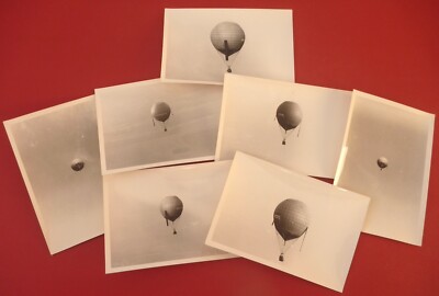 7 alte original FOTOS Heißluftballon Luftschiff DIE STIMME DES NORDENS
