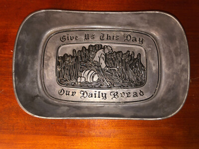 Wilton Armetale Give Us This Bread Rectangular Bread Tray