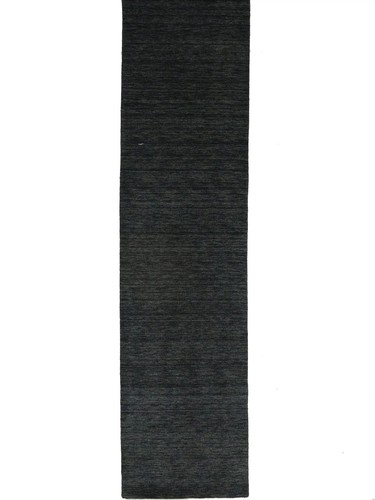Charcoal Solid Hand-Loomed 3X10 Gabbeh Wool Rug Oriental Home Decor Carpet - Picture 1 of 12