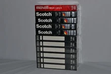 Lot of 11 T-120 Blank VHS Tapes 6 Hours Video Cassette Scotch Maxwell SuperTape