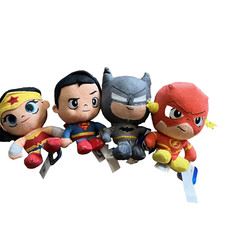 Set of 4 DC Justice League Plush Toy - 8" Batman, Superman, Wonder Woman, Flash