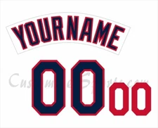 Baseball Cleveland Indians Customized Number Kit for 1986-1993 Home Uniform
