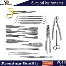 Dental Oral Surgery Needle Holder Suture Forceps Tooth Extracting Elevators CE