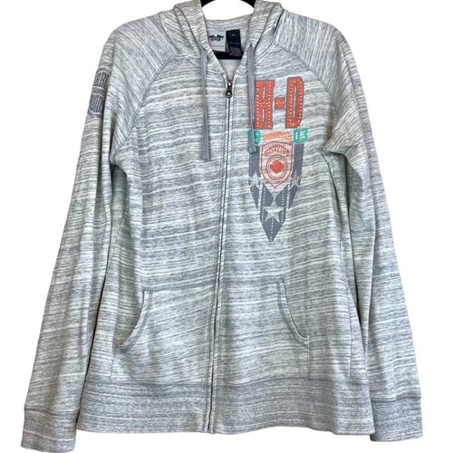 Sudadera con capucha cremallera completa Harley-Davidson Motorcycles chaqueta estrás brillante - Imagen 4 de 12