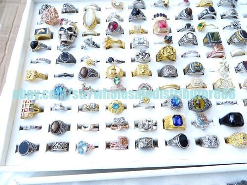 22pcs rings cz rhinestone faux gem bulk lot jewelry wholesale - Picture 11 of 12
