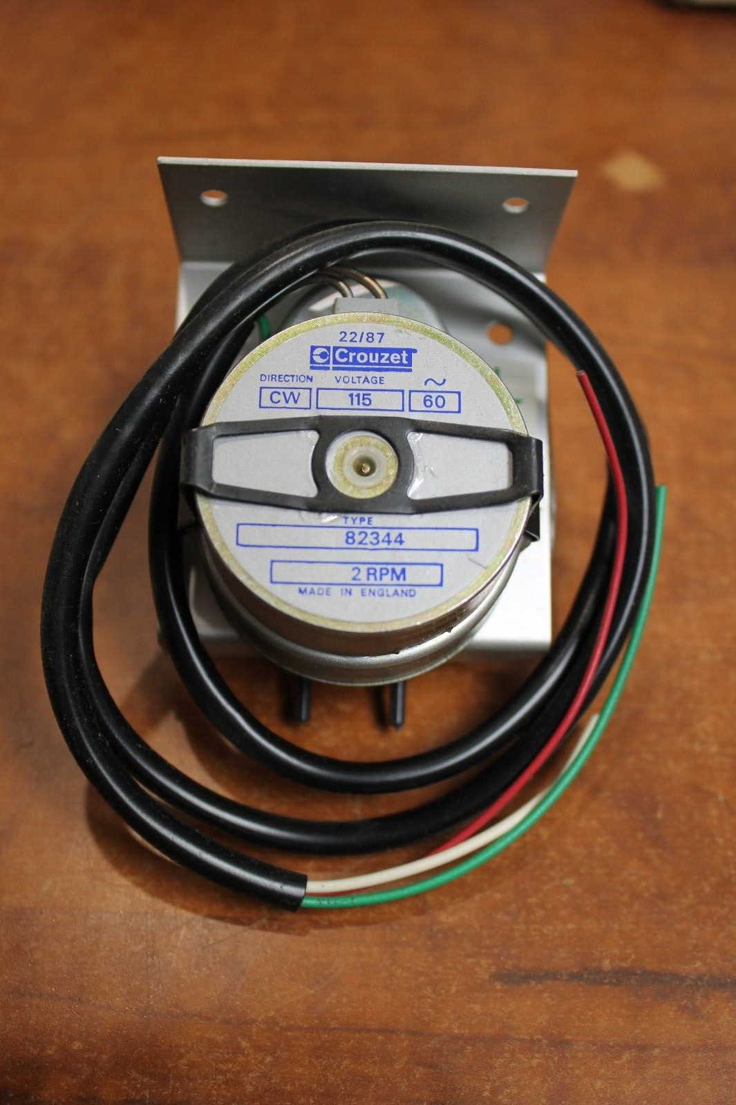 Crouzet 82344 Motor 115V 60hz 2 RPM W/ Spare Tubes Parts Kit New Old Stock