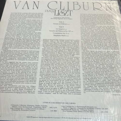 Van Cliburn Plays Franz Lizst RCA Red Seal Factory Sealed New Vinyl LP Piano - Picture 2 of 2