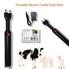 Rechargeable Livestock Prodw/Electric Cattle Prod Stick for Cow Pig Goat 12.99in