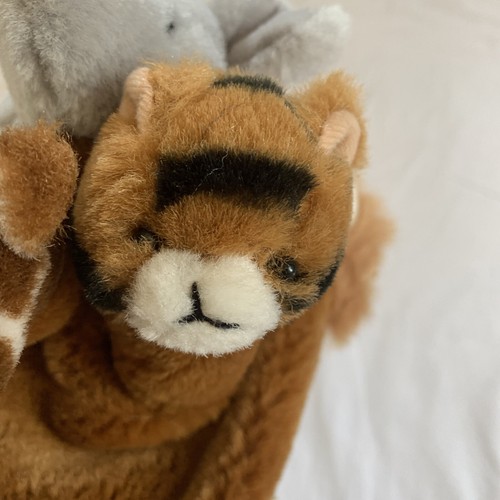 Wildlife Safari Zoo 5 Finger PLUSH Animal Glove Hand Puppet Lion Giraffe Tiger,. - 第 4/12 張圖片