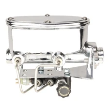 CJ Classics Master Cylinder Kit Oval Chrome With Proportioning Valve Kit and ...