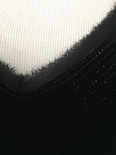 NWOT ZARA Basic Black Velour Glitter Chiffon Criss Cross Back Top Womens sz XS - Picture 7 of 10