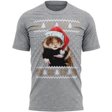 Christmas Hamster T Shirt Wildlife Animal Gift For Secret Santa Him Her Anima...