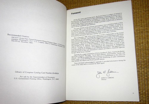 Salyut Technical Memorandum | *1983* Soviet Steps to Human Presence in Space - Imagen 3 de 8