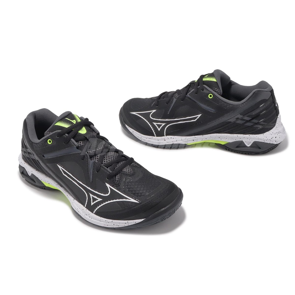Mizuno Wave Claw 3 Super Wide Black White Silver Men Badminton