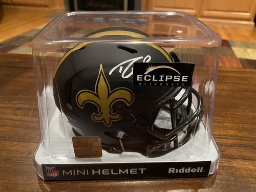 Drew Brees Autographed New Orleans Saints Eclipse Mini Helmet Beckett & GTSM - Picture 11 of 11
