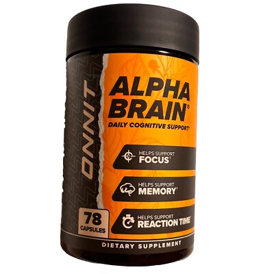ONNIT ALPHA BRAIN Memory & Focus 78 Capsules Exp 2026 Mental Clarity /Flow State