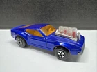 VINTAGE 1973 LESNEY MATCHBOX NO. 10 FORD MUSTANG 'PISTON POPPER' - RARE BLUE VGC